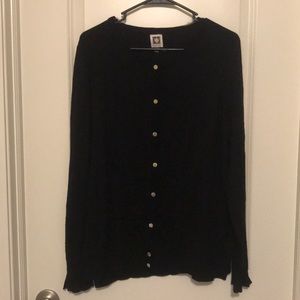 Women’s Anne Klein button down black cardigan